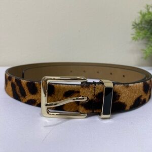 TALBOTS - Leopard leather belt - M